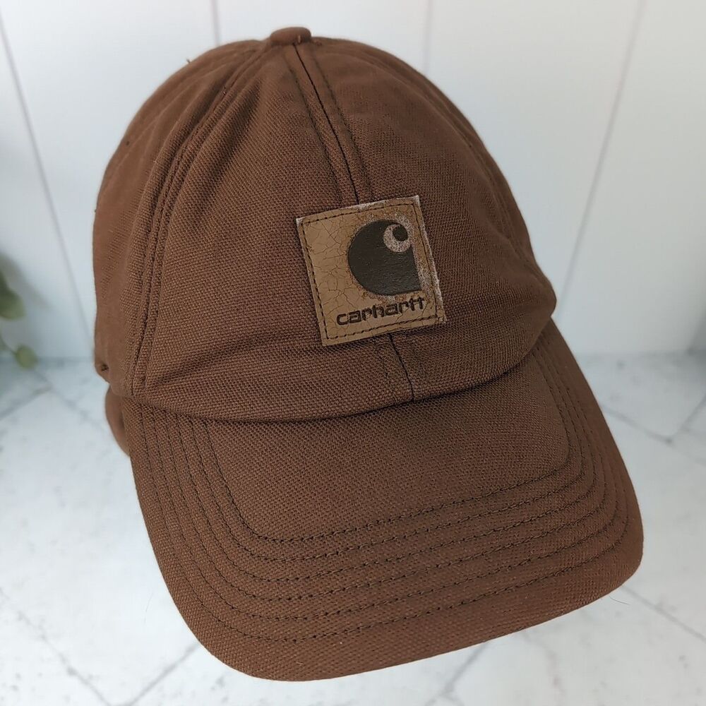Vintage 2007 Carhartt Workflex Ear-Flap Cap Hunting Cold Weather Brown Sz M/L